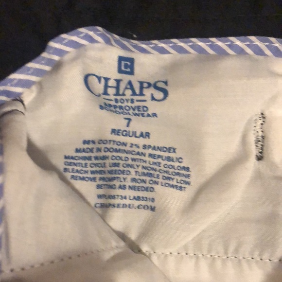 2 pairs of boy pants. Chaps khaki black size 7. Hanna Andersson sweatpants 120 - Picture 4 of 10